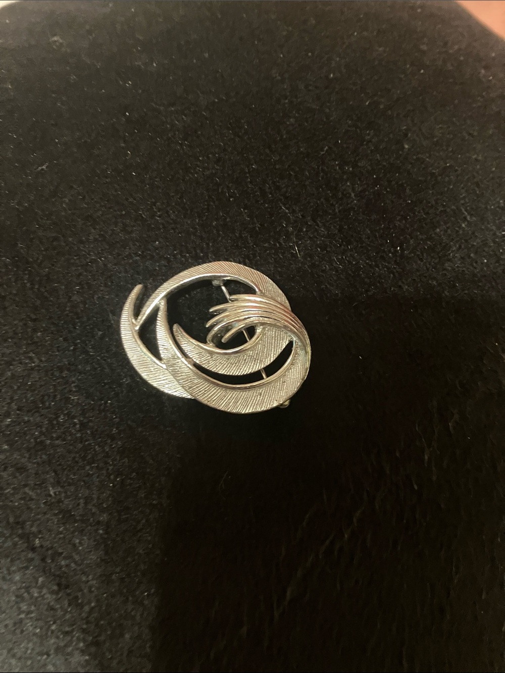 Silver-Tone Swirl Brooch - Elegant Womens Jewelry